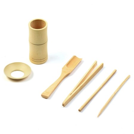 Tools for the tea ceremony: funnel, needle, shoulder blade, spraying wand, forceps-3
