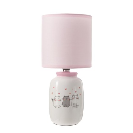 Board "cat" E14 40W white-pink 13x13x27 cm-7