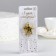 Candle in the cake on the skewer "Air star", number 5, 3.5 cm, gold