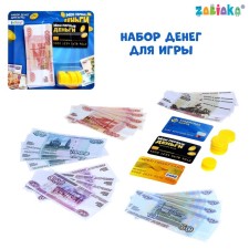 A set of money with cards 