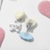Clips children's "chosen" animals, cat, white blue color