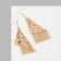 Hanging earrings "rhombus" disco, color gold, 7.5 cm