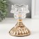 Summary metal, glass per 1 candle "Ice flower" d = 5 cm gold 8x8x12 cm