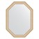 Mirror in the baguette frame, gold beads on silver 60 mm, 61x81 cm