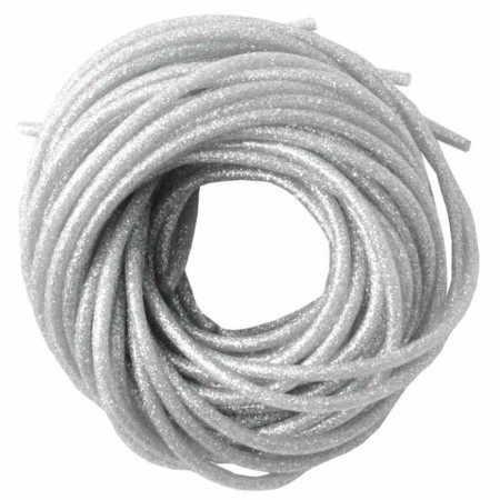 Cambrick-Boat, d = 2.0x3.0 mm, 1 m, 10 pcs, the color of silver with sparkles