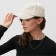 Women's cap minku, beige color, size 56-58