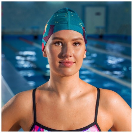 Hat of swimming adult, fabric, girth 54-60 cm-2