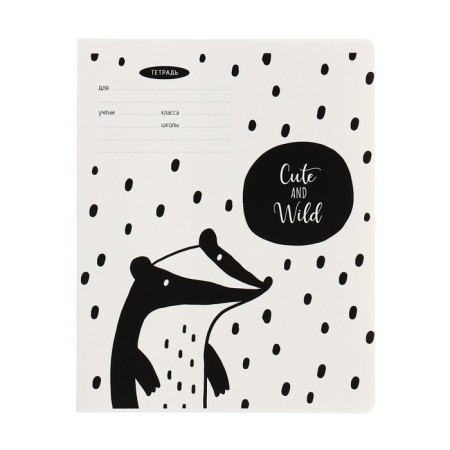 Notebook of 18 sheets in the Meshu Black & White cage, cover coated cardboard, VD-LK, OFSET Block, MIX-3