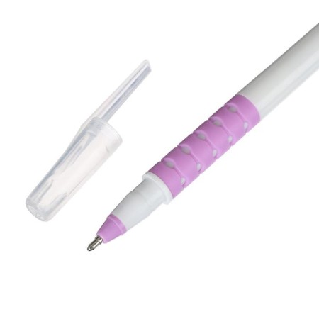 Ballic handle 1.0 mm, blue rod, white case with transparent caps, with rubber holders, mix-2