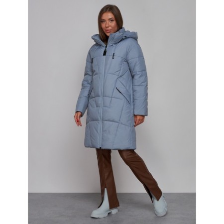 Coat insulated winter female, size 46, blue color-1