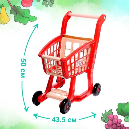 Propeling trolley "Shoping" with products, 42 items-1