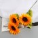 Artificial flowers "sunflower galant" 60 cm d-12 cm, orange