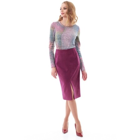 Female skirt, size 42, fuchsia color-1