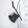 Cosmetic bag for a swimsuit on zip-lice, white / black color