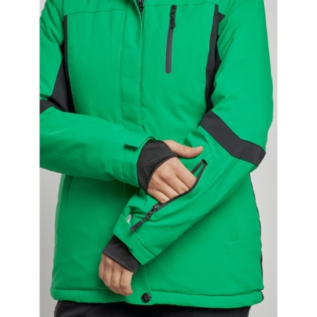 Ski jacket female, size 48, green color-5