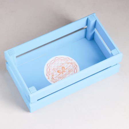 Wooden Kashpo 24.5 × 13.5 × 9 cm "Two Light", two -string, blue giving beautifully-2