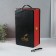 Casket wood, leatherette for 2 bottles "pleasure" black-red 1 object 12x21x36 cm