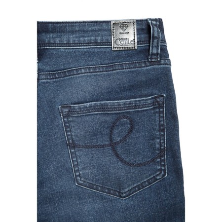 Women's jeans modeling with CONTE Elegant lamps, size XS, dark blue color-5