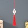 Textile suspension, plastic "Jade pendant" red 1x2.5x12.5 cm