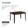 Rectangular table, 1200 x 850 x 750 mm, brown color