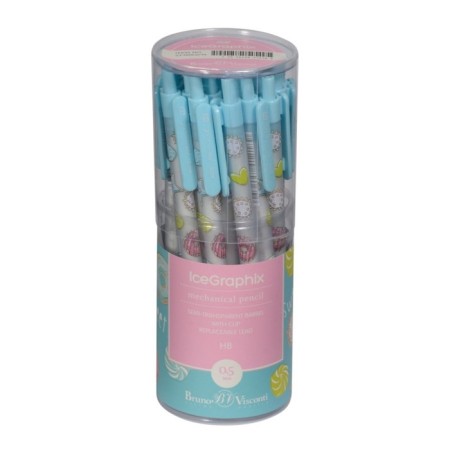 Mechanical pencil 0.5 mm BrunovisConti. Icegraphix "Sweet mood. Donuts", NV, plastic case-1