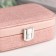 Casket to the leatherette for jewelry "Pink" combined 4.5x10x15 cm