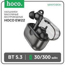 Hoco EW22 TWS headphones, wireless, vacuum, BT5.3, 30/300 mAh, microphone, black