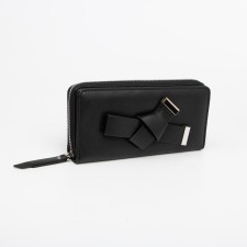 Women's wallet with lightning, black color