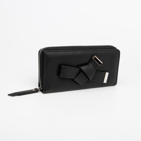 Women's wallet with lightning, black color