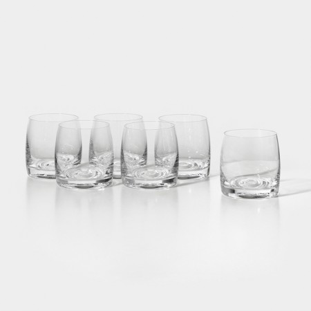 A set of glass glasses for whiskey Pavo Aqua, 230 ml, 6 pcs