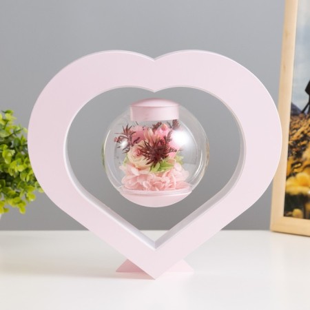 Table lamp "Heart Levitation" Led usb pink 24x22 cm Risalux