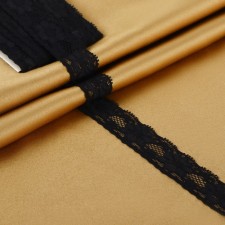 Lace elastic, 25 mm × 10 m, black color