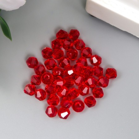 Glass beads 4 mm (set 40 pcs), Z-439 (806 red)-1