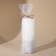 Interior candle white with concrete, 14 x 5 cm