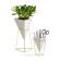 Set of desktop pots, ceramics, 15.5x14x20.3 cm, 11x9.8x14.3 cm, white