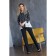 Female blouse, size 48, black color, white