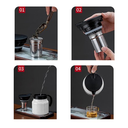 Thermos-coffeery, 1 l, with a strain, retains heat up to 12 hours, white-7