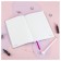 Note book A5 80 sheets in a line, light, leatherette, Meshu "Magic World", removable plastic cover, glitter, holography, offset block
