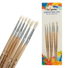 Kuza Kuza Set 6 pieces: No. 1, 2, 3, 4, 5, 6, round, with wooden handles, in a blister