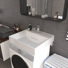 Sink uperwood top, above the washing machine, 60x55 cm