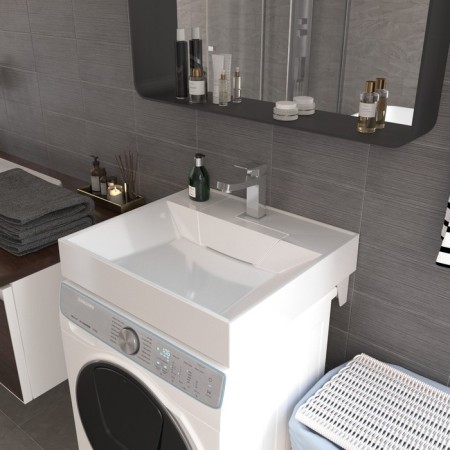 Sink uperwood top, above the washing machine, 60x55 cm