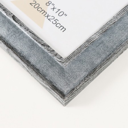 Photo frame plastic 20x25 cm "Weaving" dark gray with striped stroke 29.6x24.6x1 cm-2