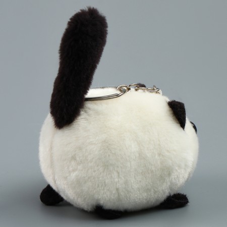 Soft toy "Cat" on a key fob, 8 cm, white color-2