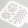Plastic stencil "Christmas tree" 9x9 cm
