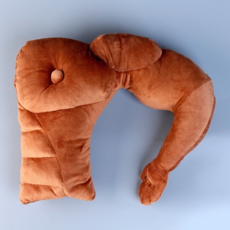 Soft toy-podushka "Male shoulder", 27 cm, brown color-2