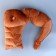 Soft toy-podushka "Male shoulder", 27 cm, brown color