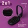 The comb is massage, folding, mirror, 9.5 × 5.5 cm, black color