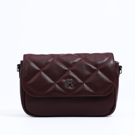 Richet bag on a magnet, outer pocket, long belt, burgundy color