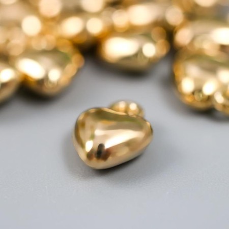 Suspension "Heart", color gold 8x10 mm-1