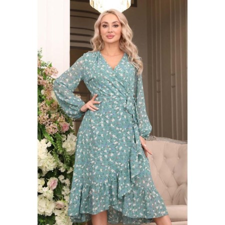 Women's dress, size 46, green color-11